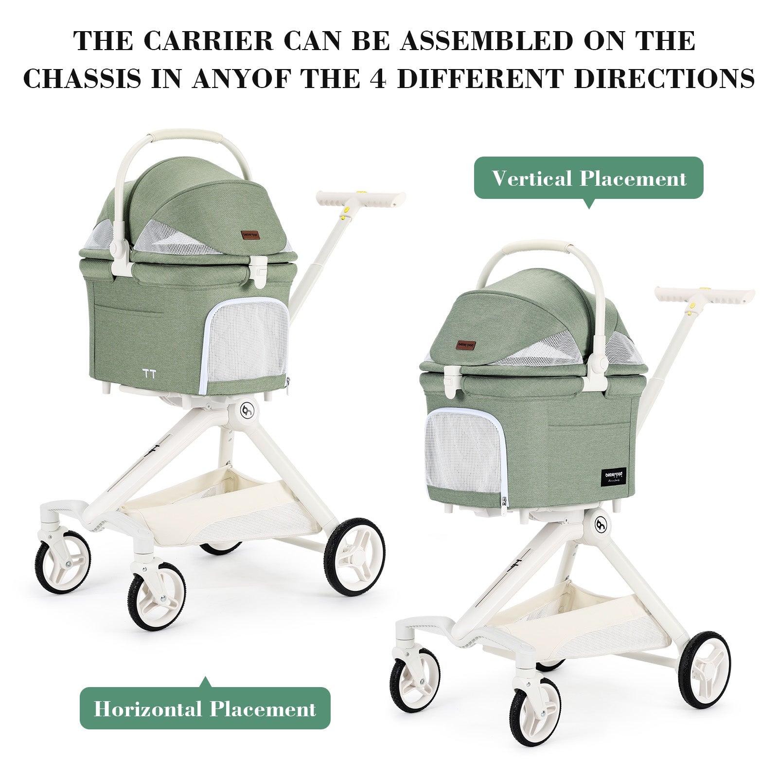 Beberoad TT Compact & Colorful Pet Stroller for small Pet