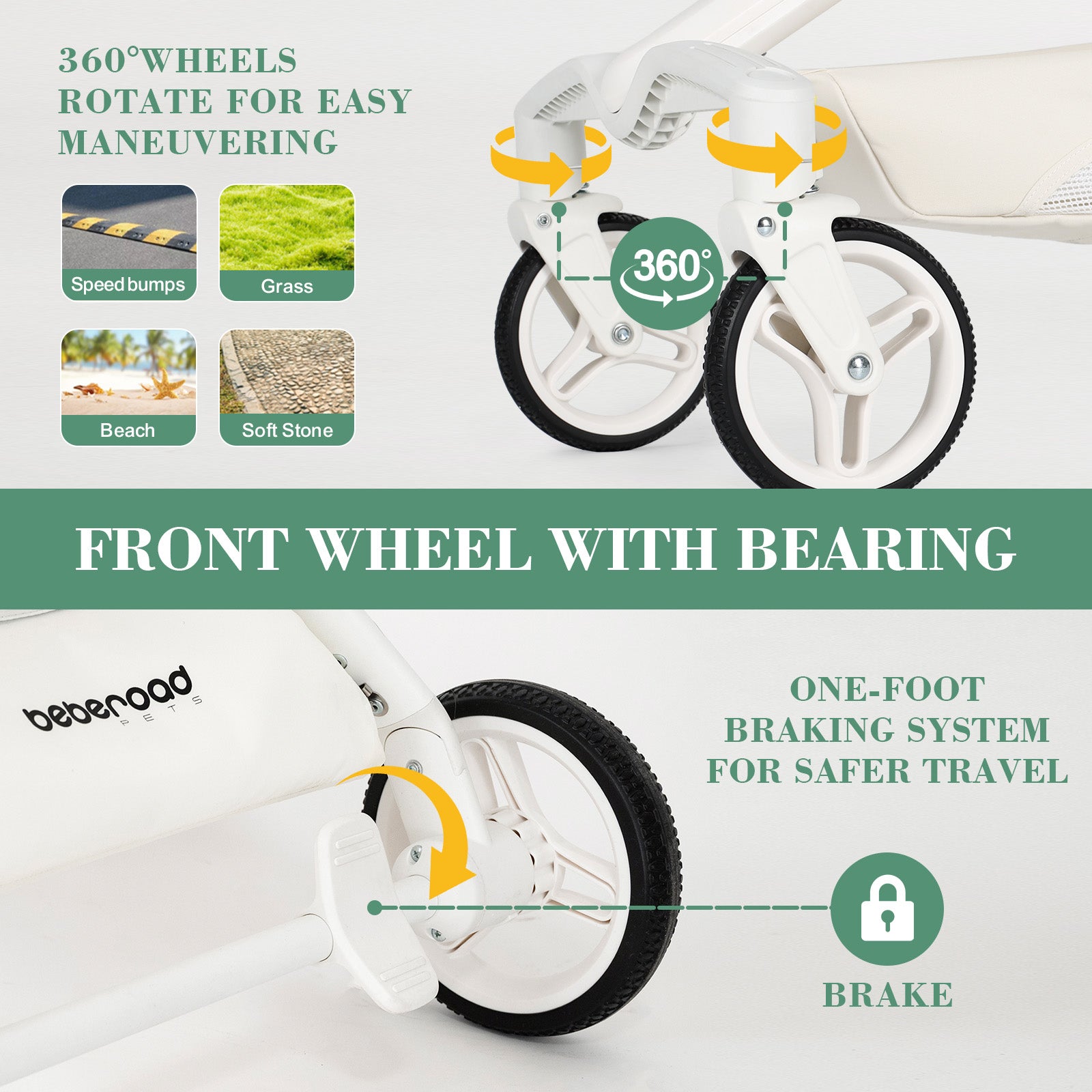 Beberoad TT Compact & Colorful Pet Stroller for small Pet