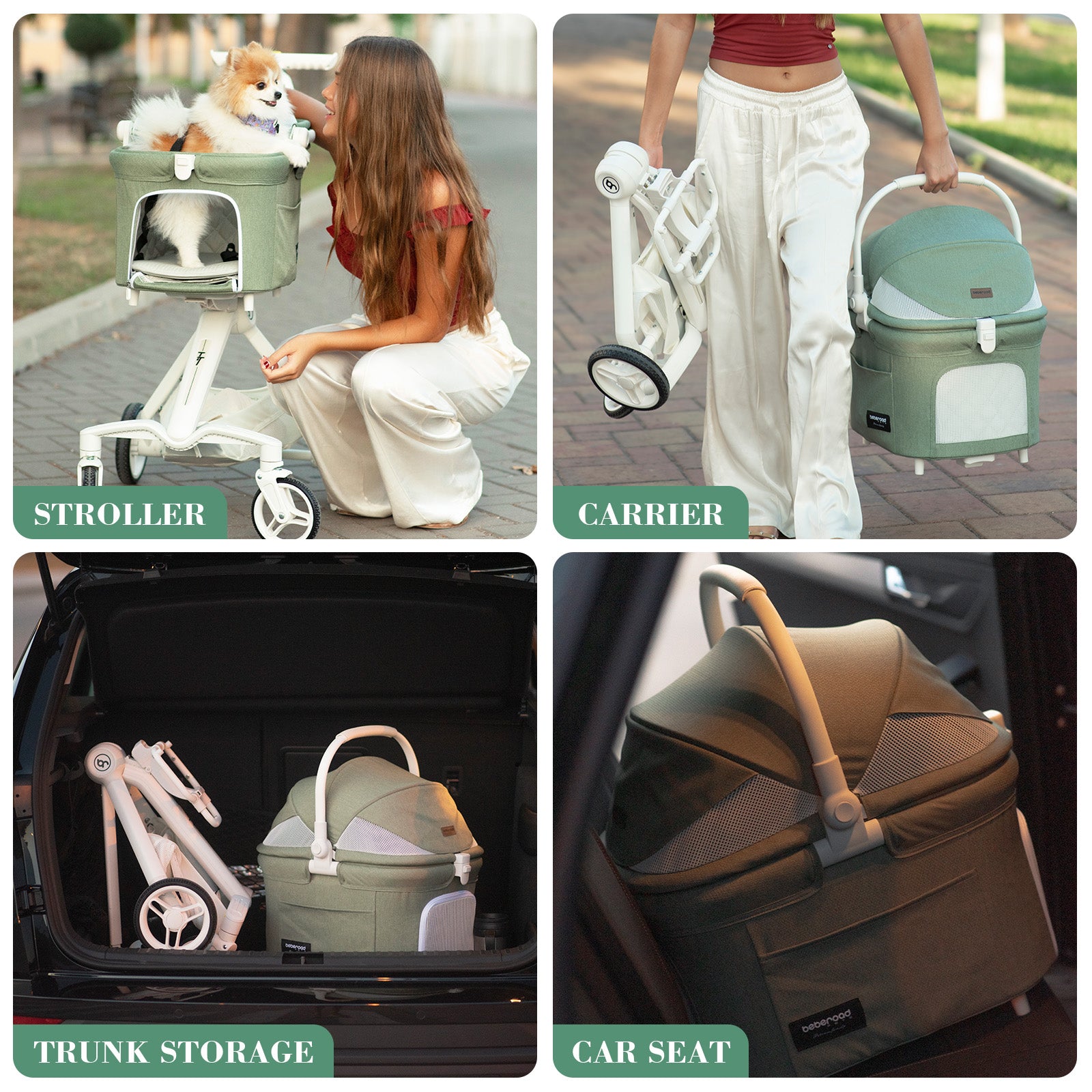Beberoad TT Compact & Colorful Pet Stroller for small Pet