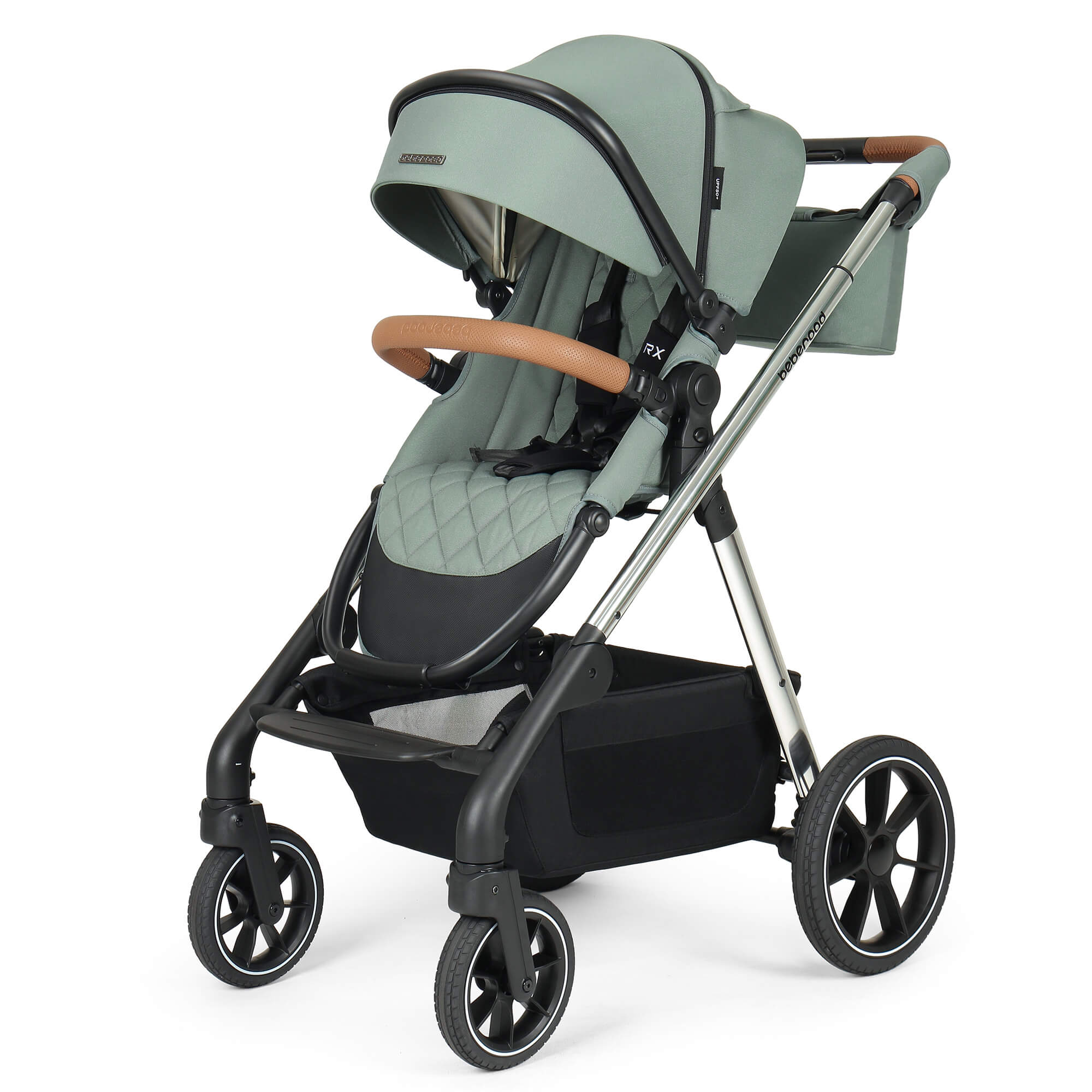 "Beberoad RX Baby Stroller toddler seat mode with 5-point harness and adjustable backrest"