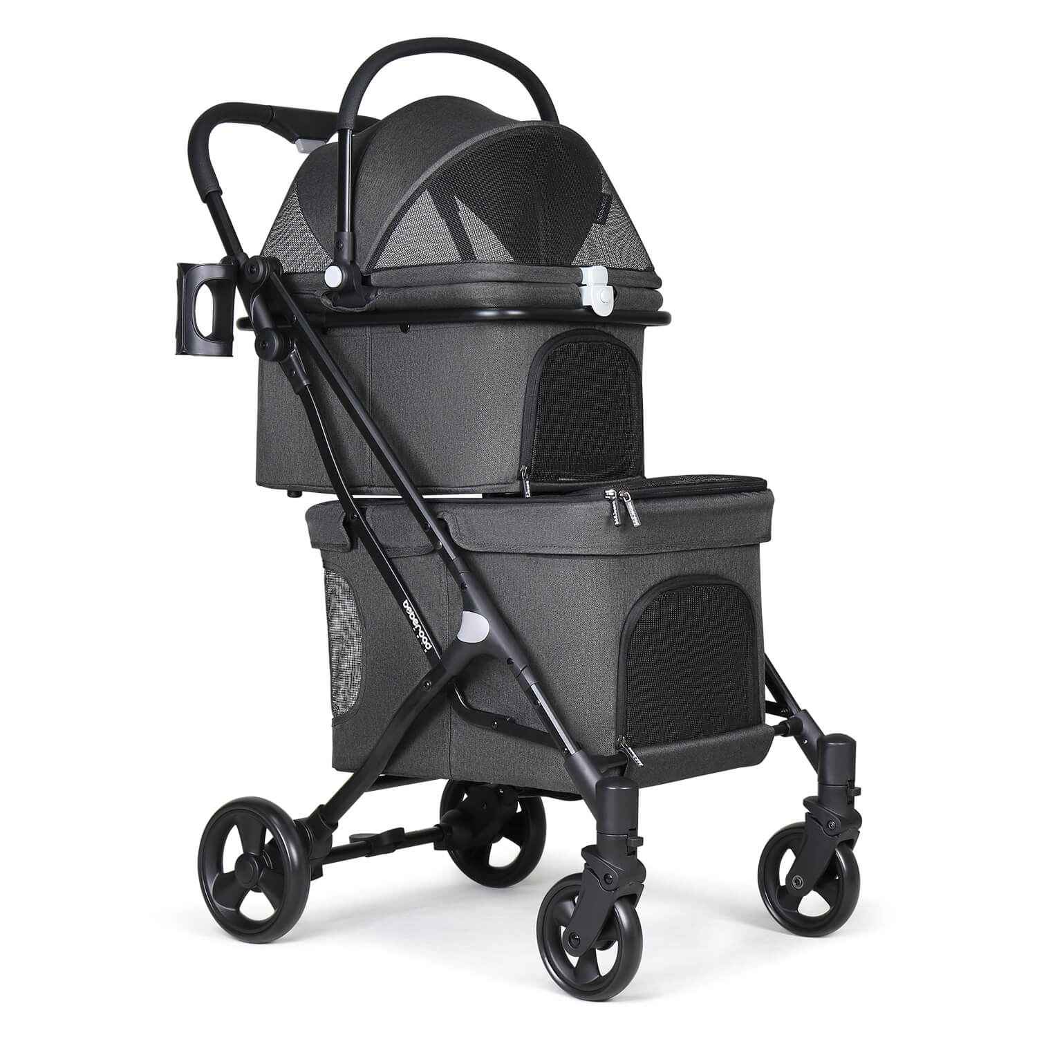 Beberoad T1 Double Pet Stroller | Lightweight Foldable