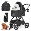 Beberoad X5 Pro Inflatable Wheels Pet Stroller | Black