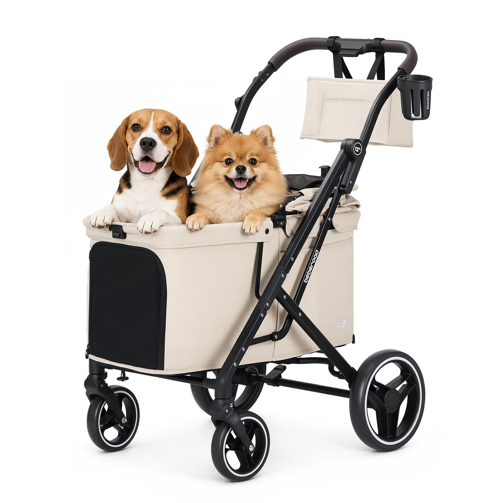 Beberoad X6 Luxury Medium Pet Stroller | One-Second Fold Design