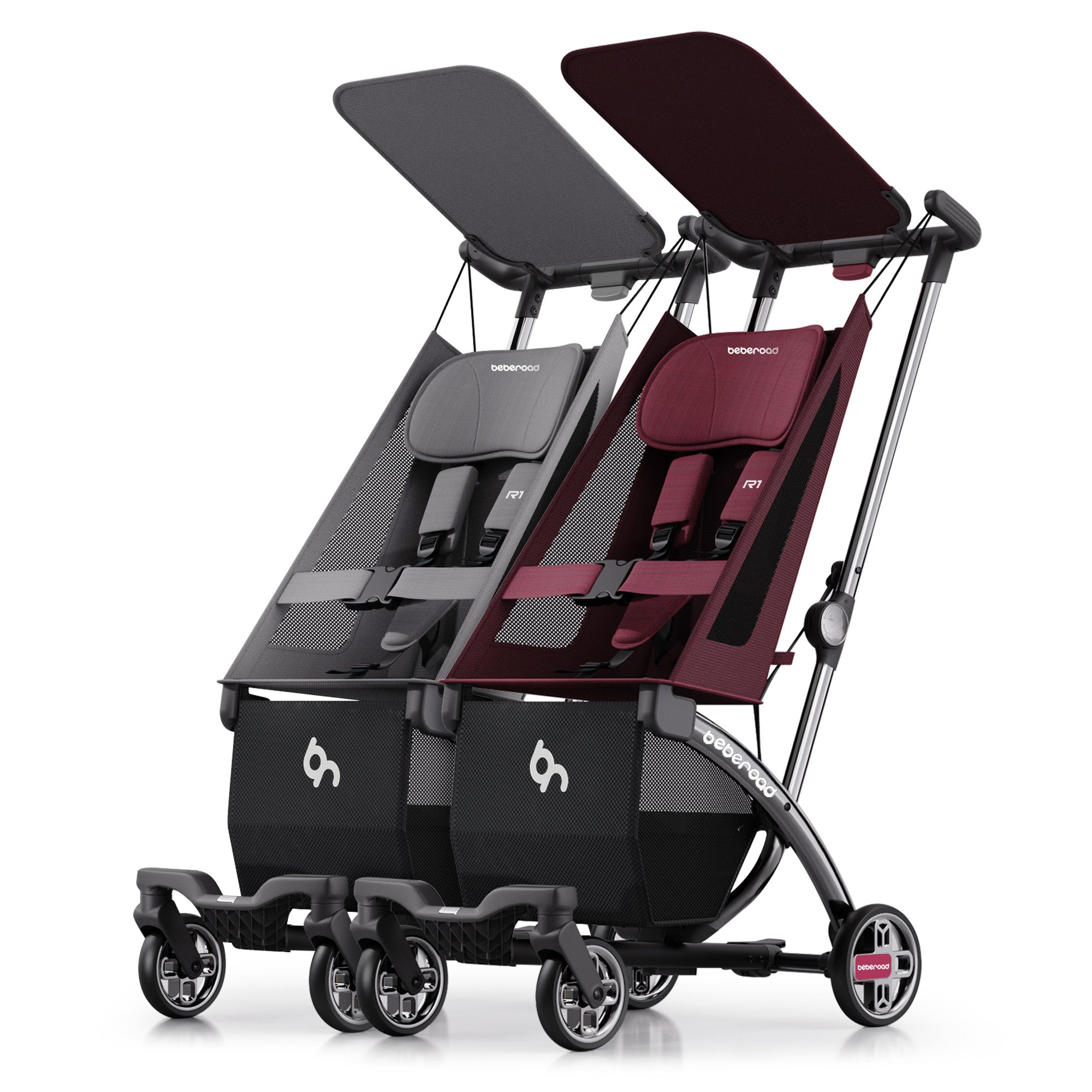 single stroller that can convert to double Beberoad R1 Baby Stroller | Auto-Folding