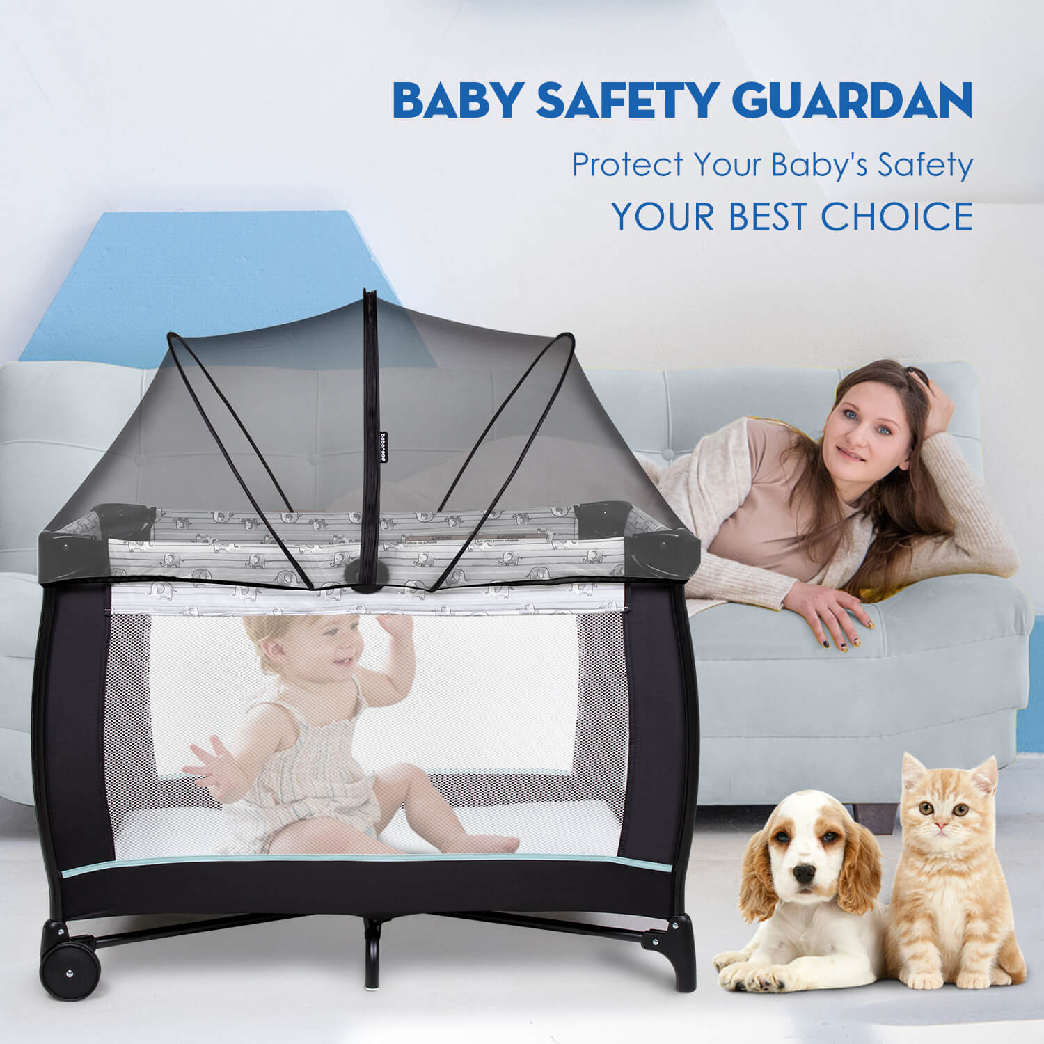 Beberoad Pack and Play Playard Mosquito Net