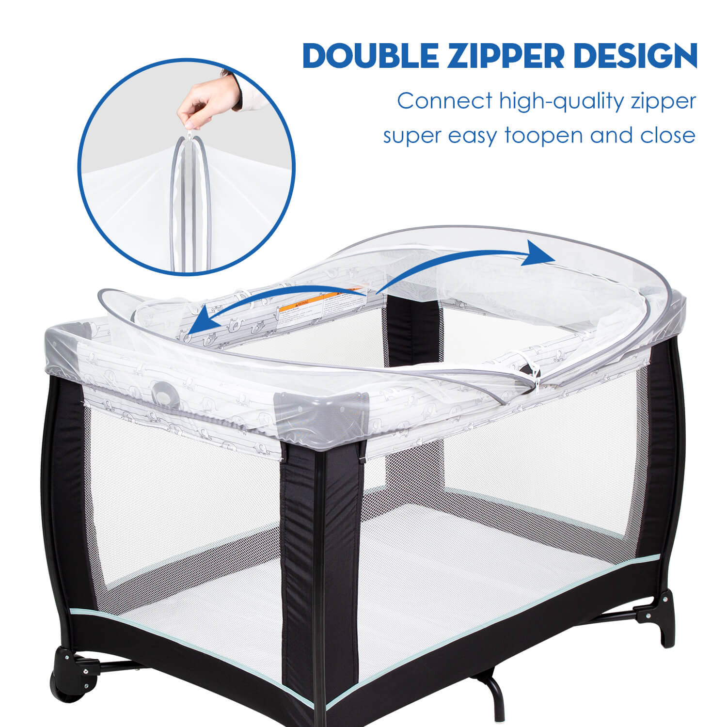 Beberoad Pack and Play Playard Mosquito Net