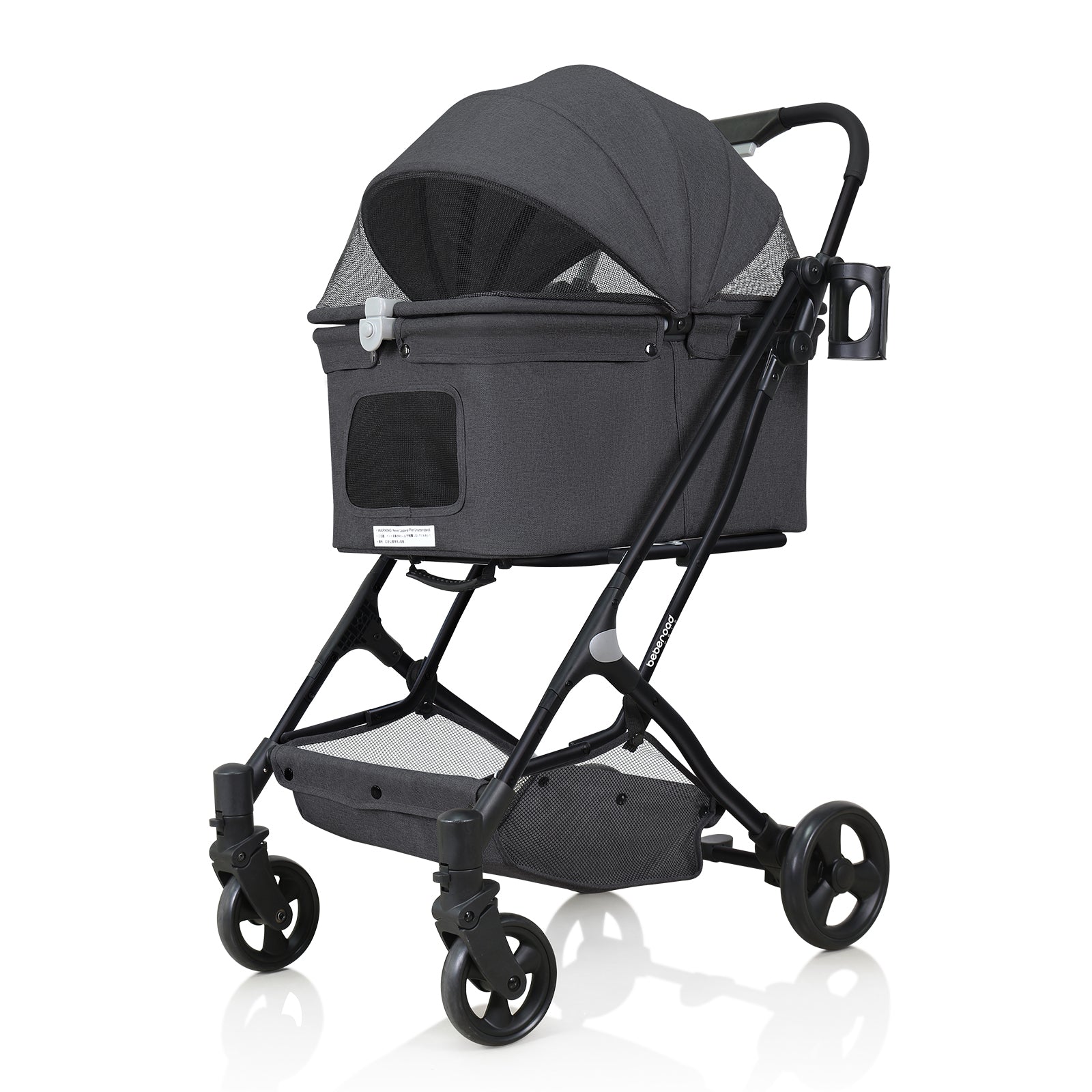 Beberoad R4 Small Pet Stroller | with 180° Canopy | Lightweight | Folding