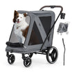 Beberoad R7 All-Terrain Dog Stroller – One-Second Fold, Shock-Absorbing ER Tires, Panoramic Mesh Design
