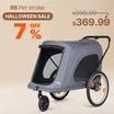 Beberoad R8 Large pet stroller | Foldable | Conveniently Carriable by Bike and Car | for Large Pets