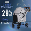 Beberoad X6 Luxury Medium Pet Stroller | One-Second Fold Design | 180° Canopy