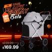 Beberoad X6 Luxury Medium Pet Stroller | One-Second Fold Design | 180° Canopy