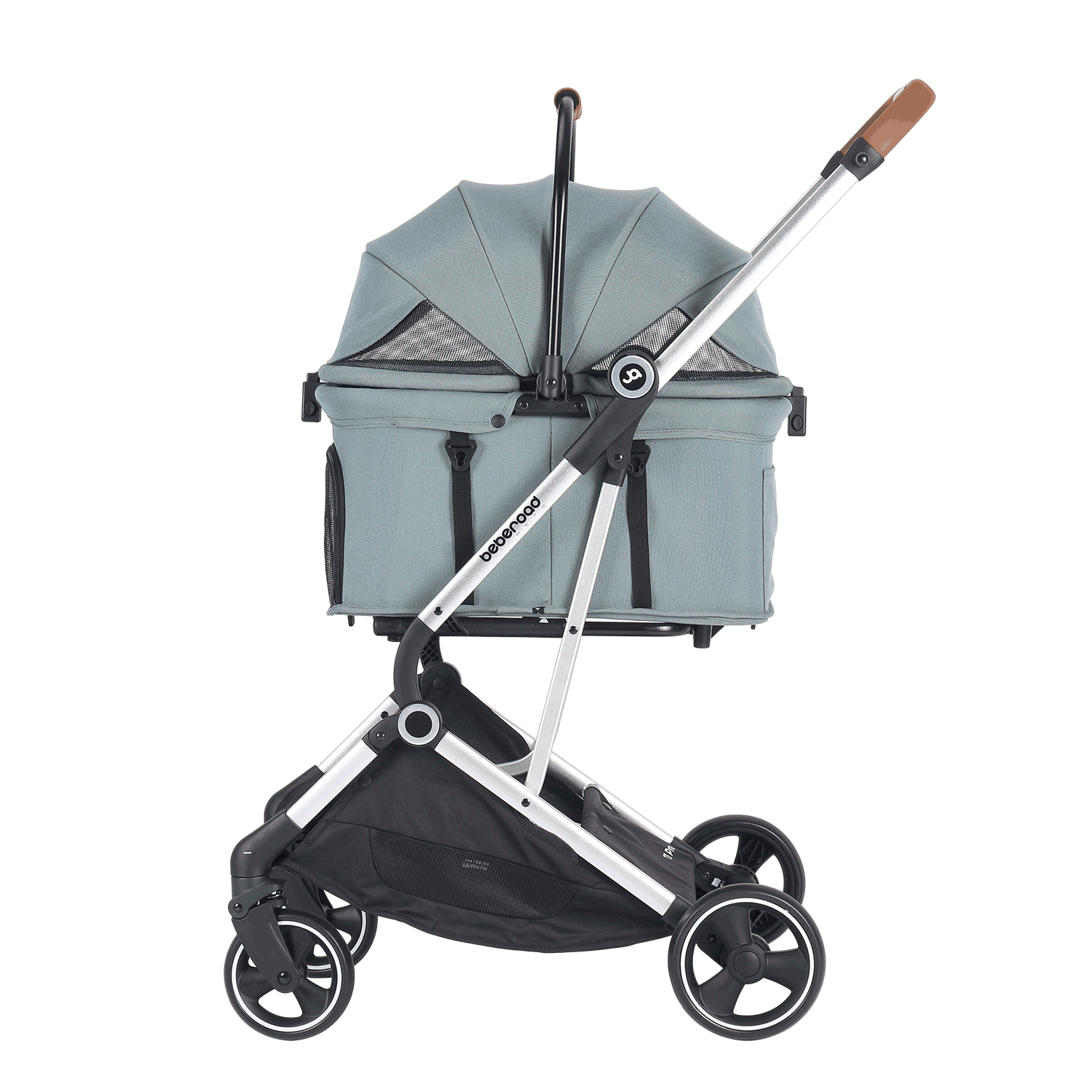 Beberoad T3 3-in-1 Pet Stroller | Detachable Carrier | with Pad, Canopy and Cup Holder