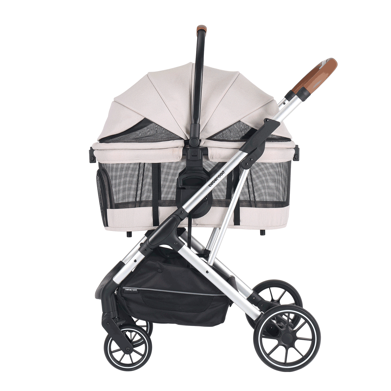 Beberoad T6 Luxury Pet Stroller | Foldable and Carrier -Detachable | for Medium Pets