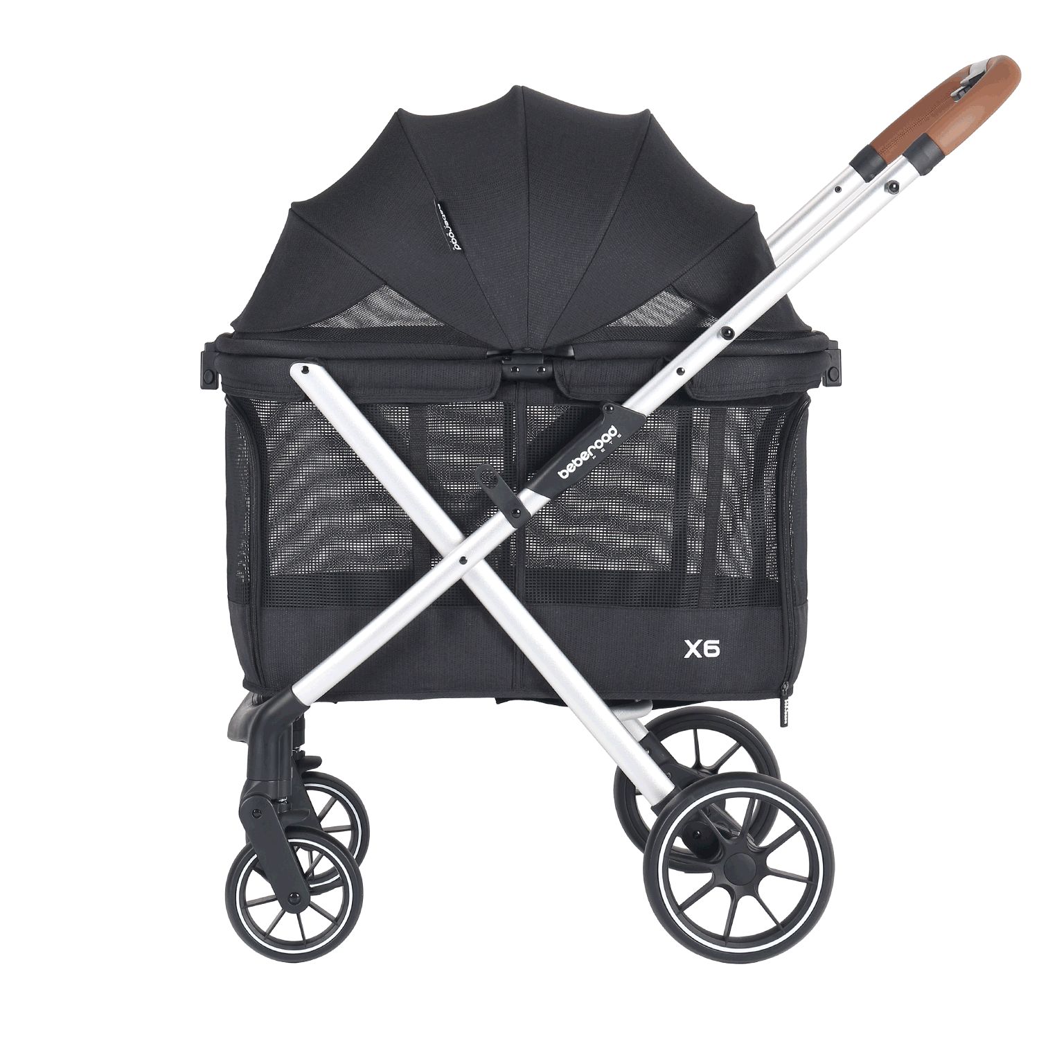 Beberoad X6 Luxury Medium Pet Stroller | One-Second Fold Design | 180° Canopy