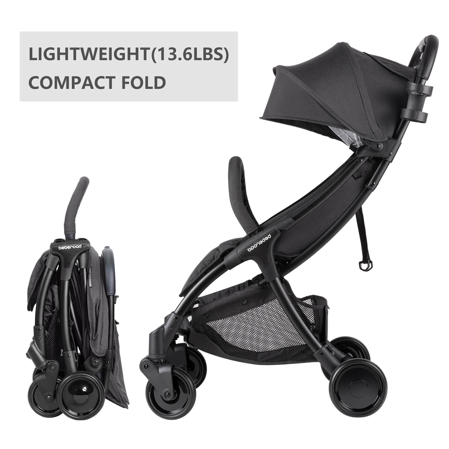 Beberoad R2 Baby Stroller | Compact Stroller | Foldable Lightweight