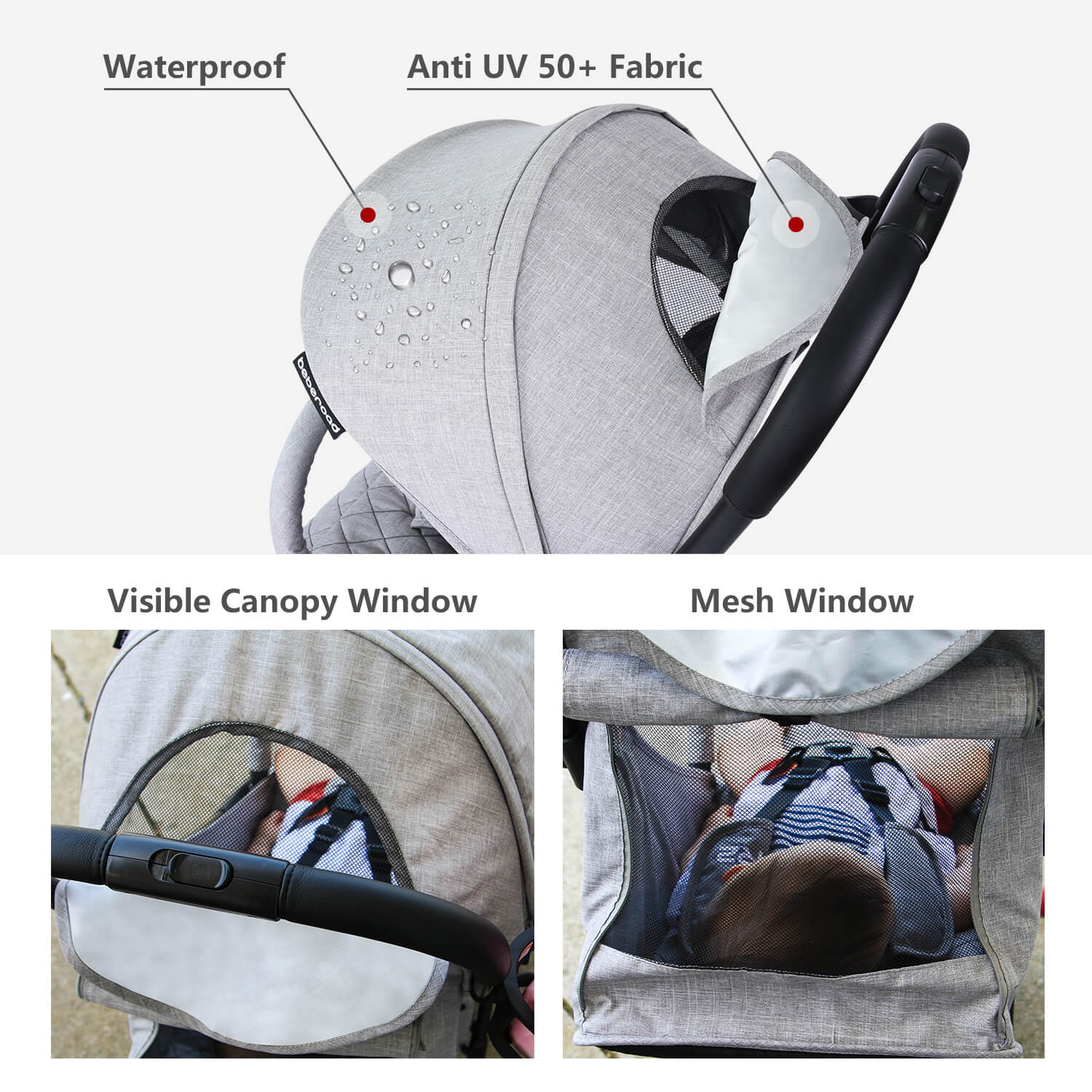Beberoad R2 Baby Stroller | Compact Stroller | Foldable Lightweight