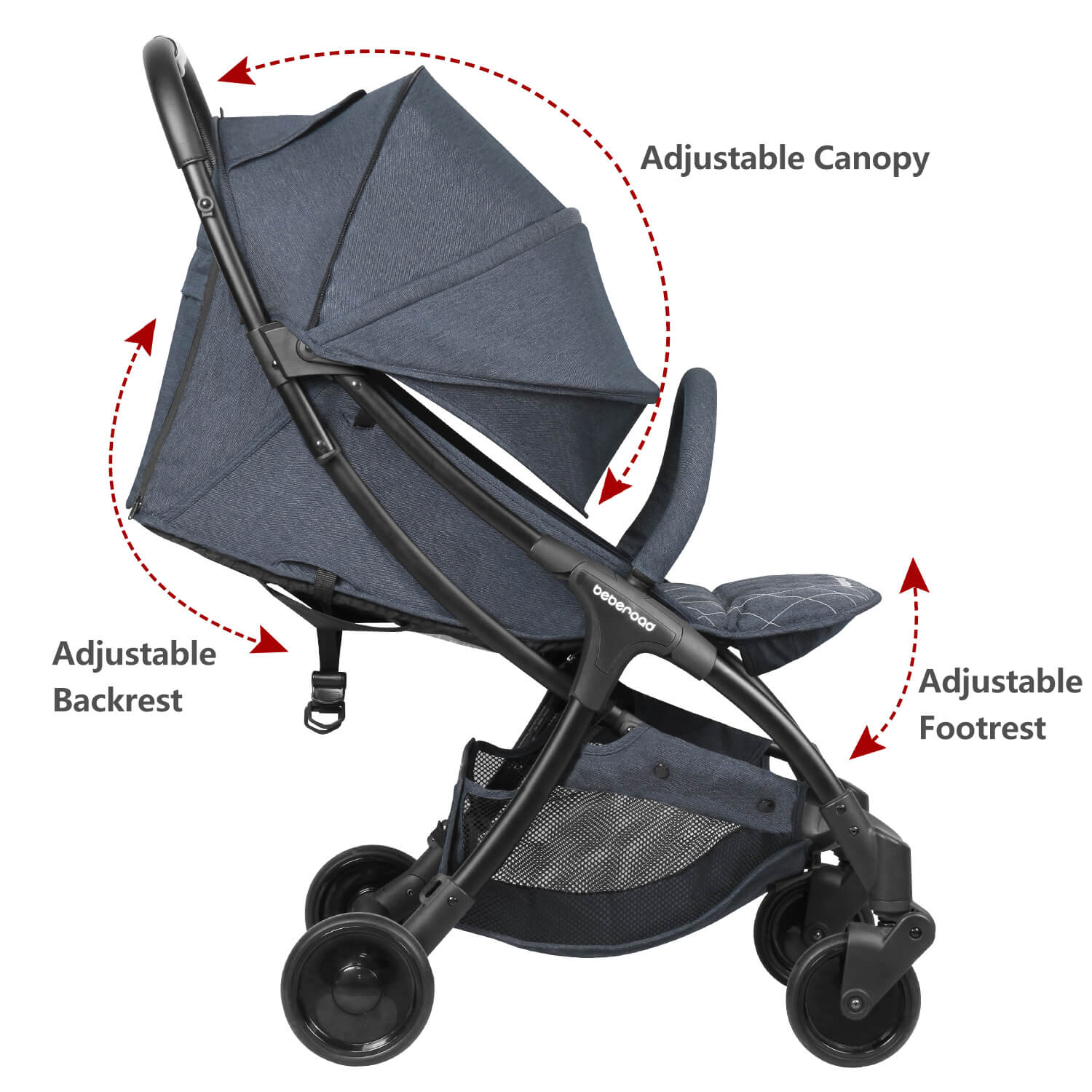 Beberoad R2 Baby Stroller | Compact Stroller | Foldable Lightweight