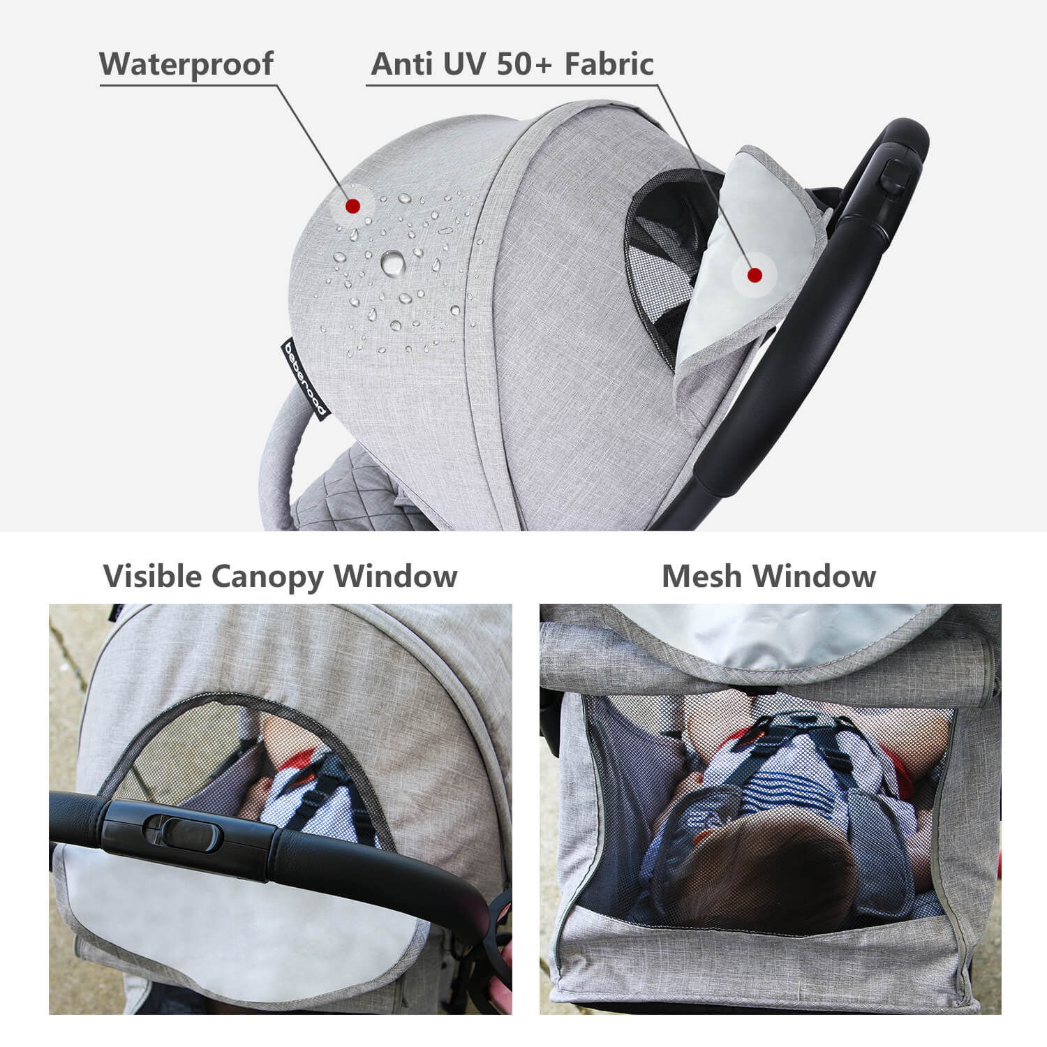 Beberoad R2 Baby Stroller | Compact Stroller | Foldable Lightweight