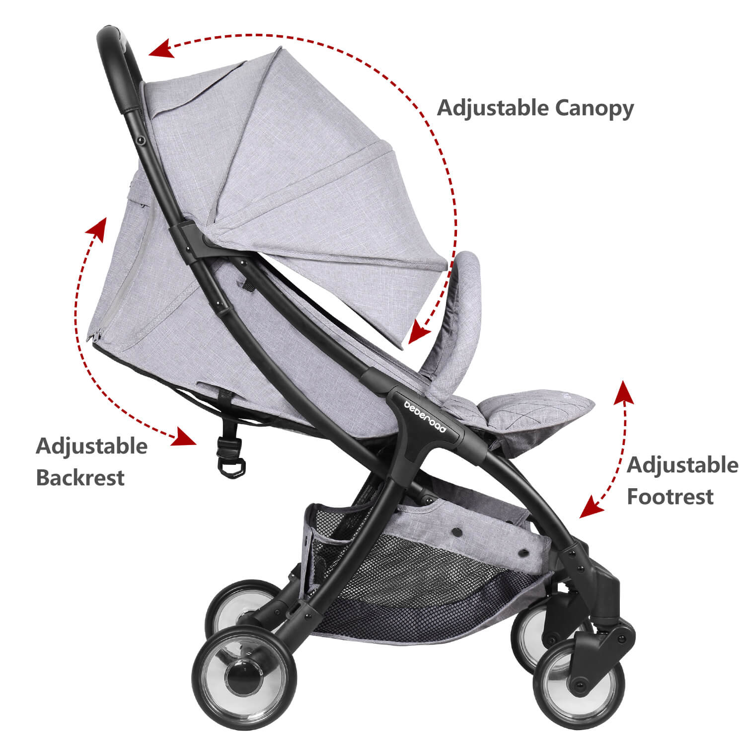 Beberoad R2 Baby Stroller | Compact Stroller | Foldable Lightweight