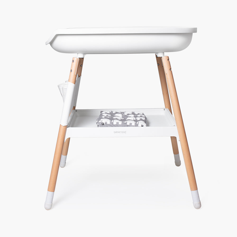 Beberoad D1 Baby Changing Table with Changing Pad | Adjustable Height | with Nursery Organizer and Storage Rack