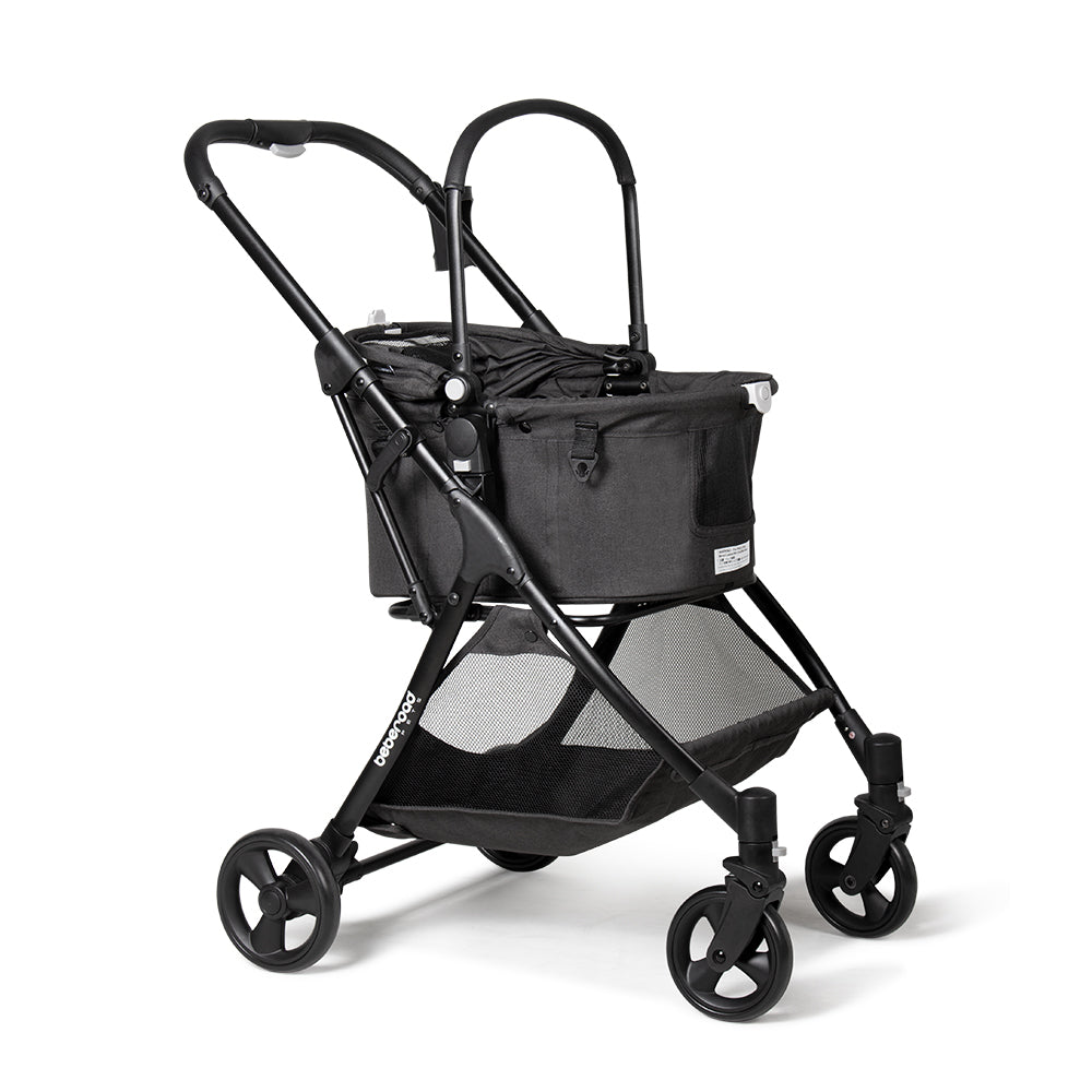 Beberoad R5 Medium Pet Stroller | 180° Canopy | 3-in-1 with Removable Carrier