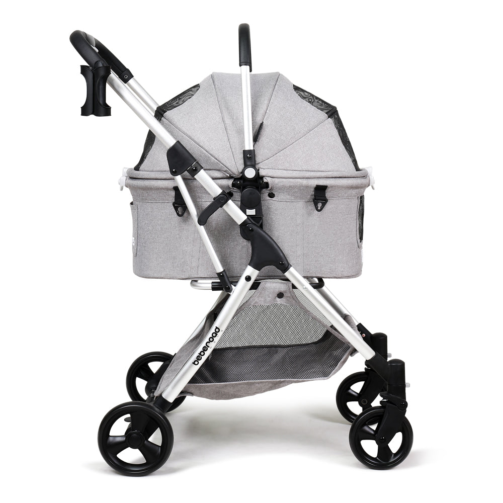 Beberoad R5 Medium Pet Stroller | 180° Canopy | 3-in-1 with Removable Carrier