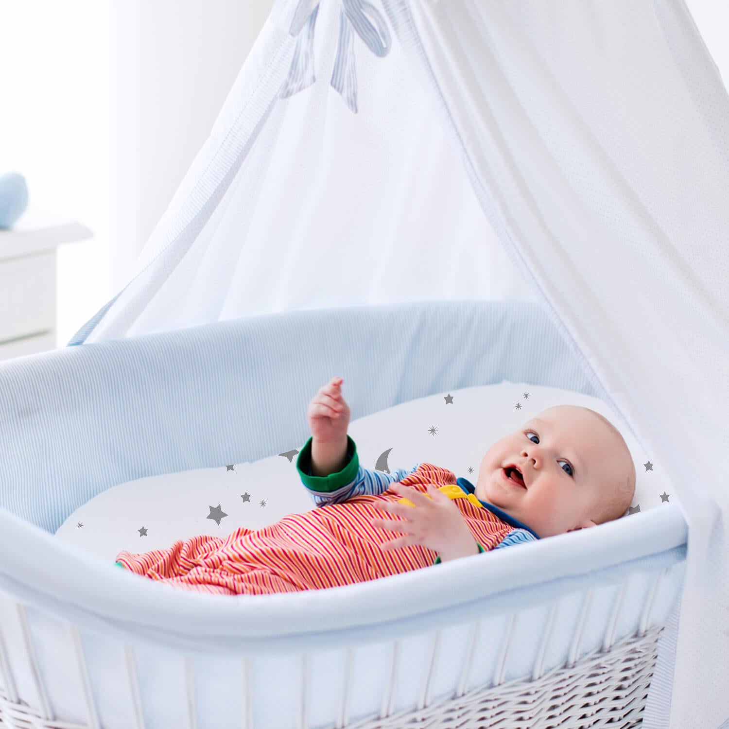 Beberoad Baby Bassinet Sheets | 100% Cotton Soft Universal Fitted Sheets for Oval, 2 Pack