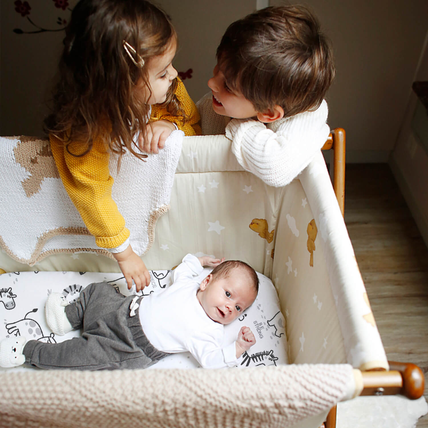 Beberoad Baby Bassinet Sheets | 100% Cotton Soft Universal Fitted Sheets for Oval, 2 Pack