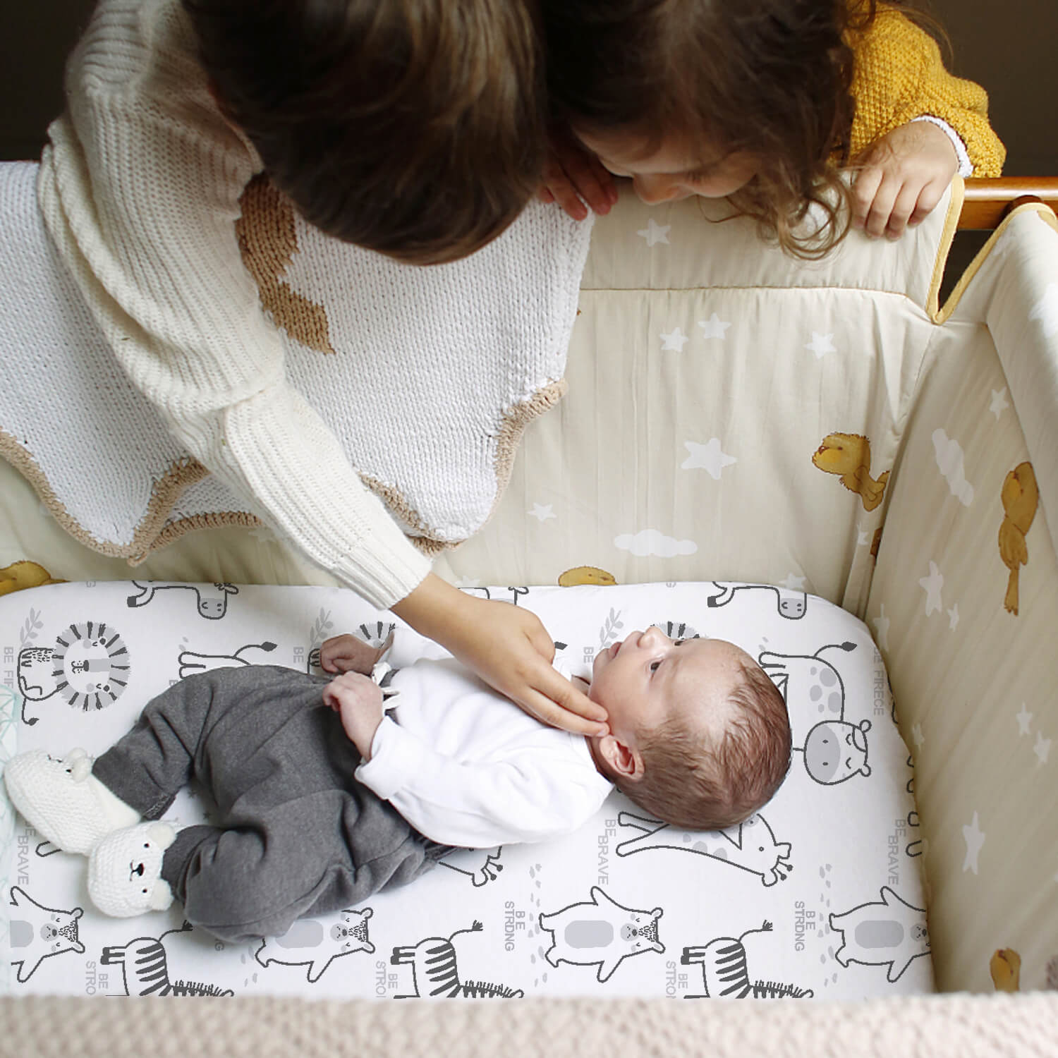 Beberoad Baby Bassinet Sheets | 100% Cotton Soft Universal Fitted Sheets for Oval, 2 Pack