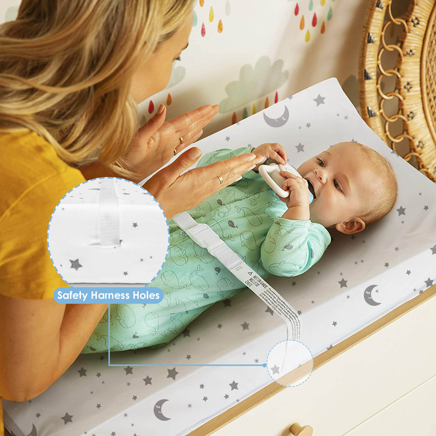 Beberoad Baby Bassinet Sheets | 100% Cotton Soft Universal Fitted Sheets for Oval, 2 Pack