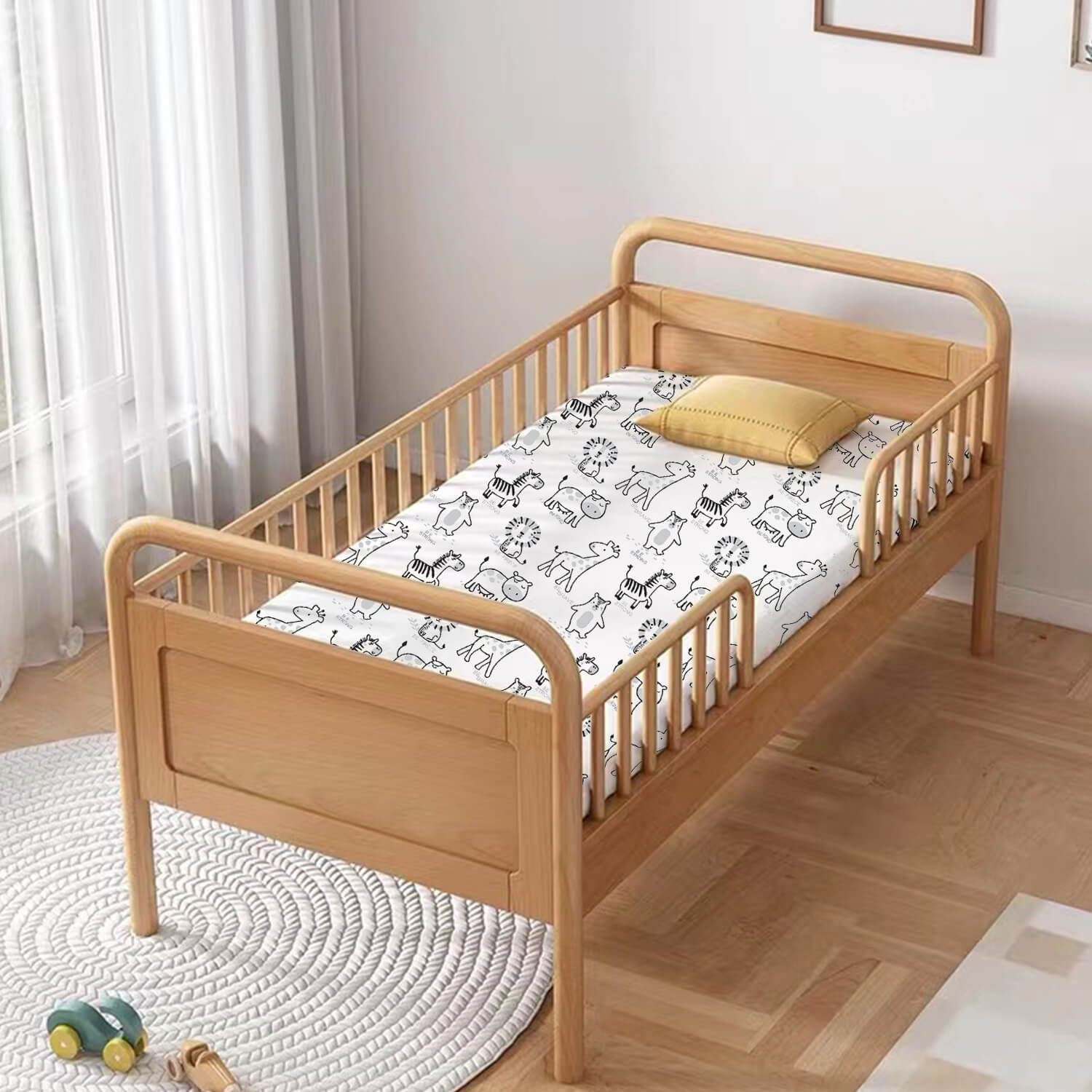 Beberoad Baby Bassinet Sheets | 100% Cotton Soft Universal Fitted Sheets for Oval, 2 Pack