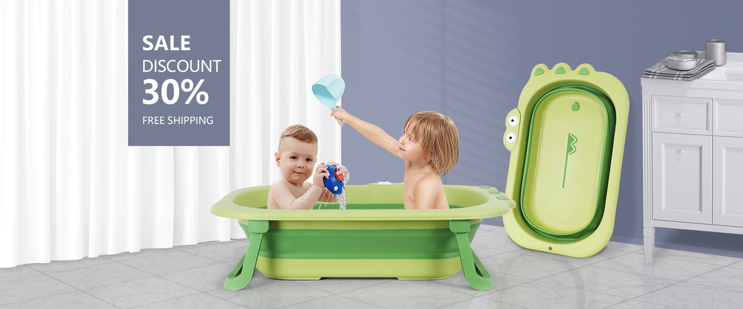 Portable Baby Bathtub, the saving grace for traveling with baby!