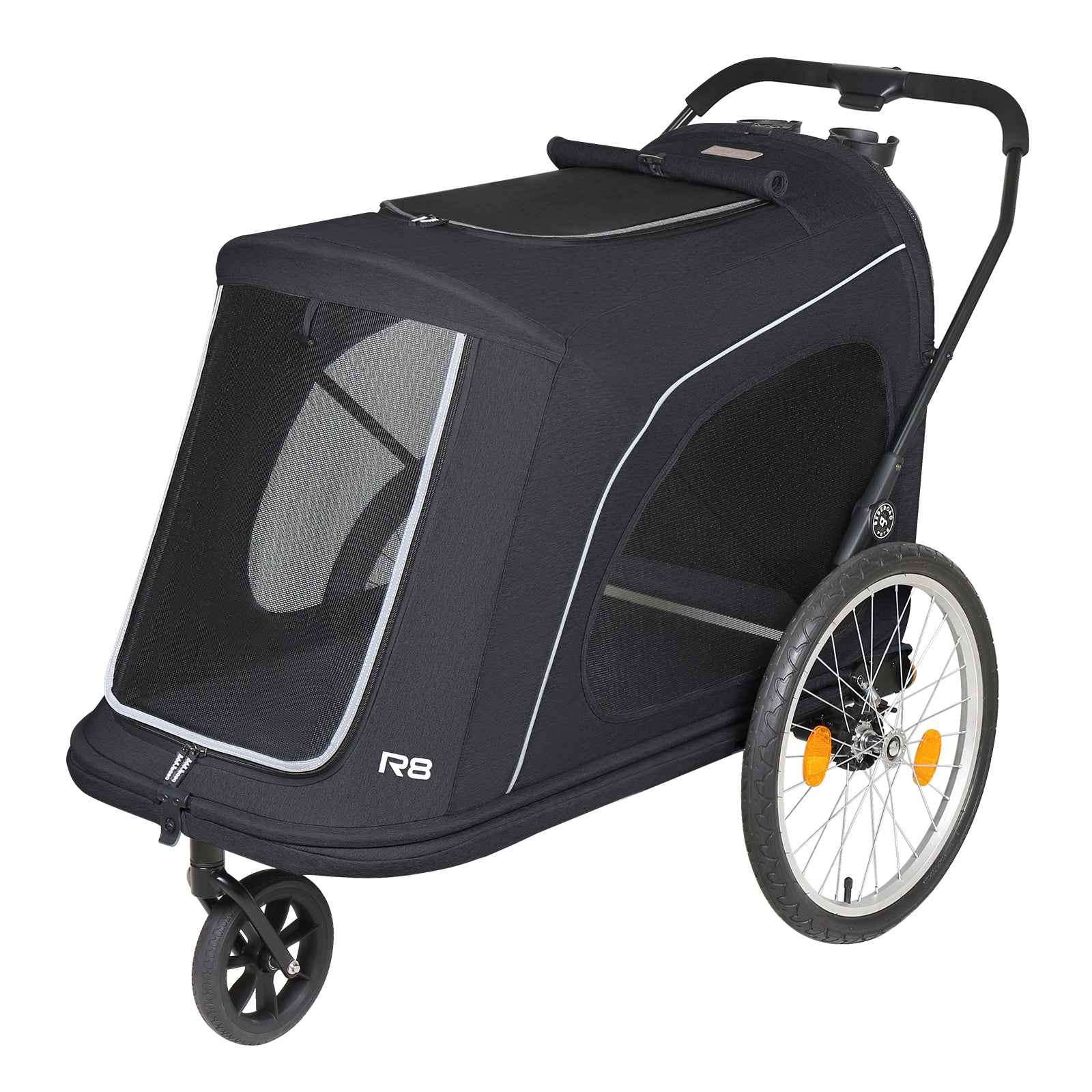 Beberoad R8 Three-Wheel Pet Stroller - Black
