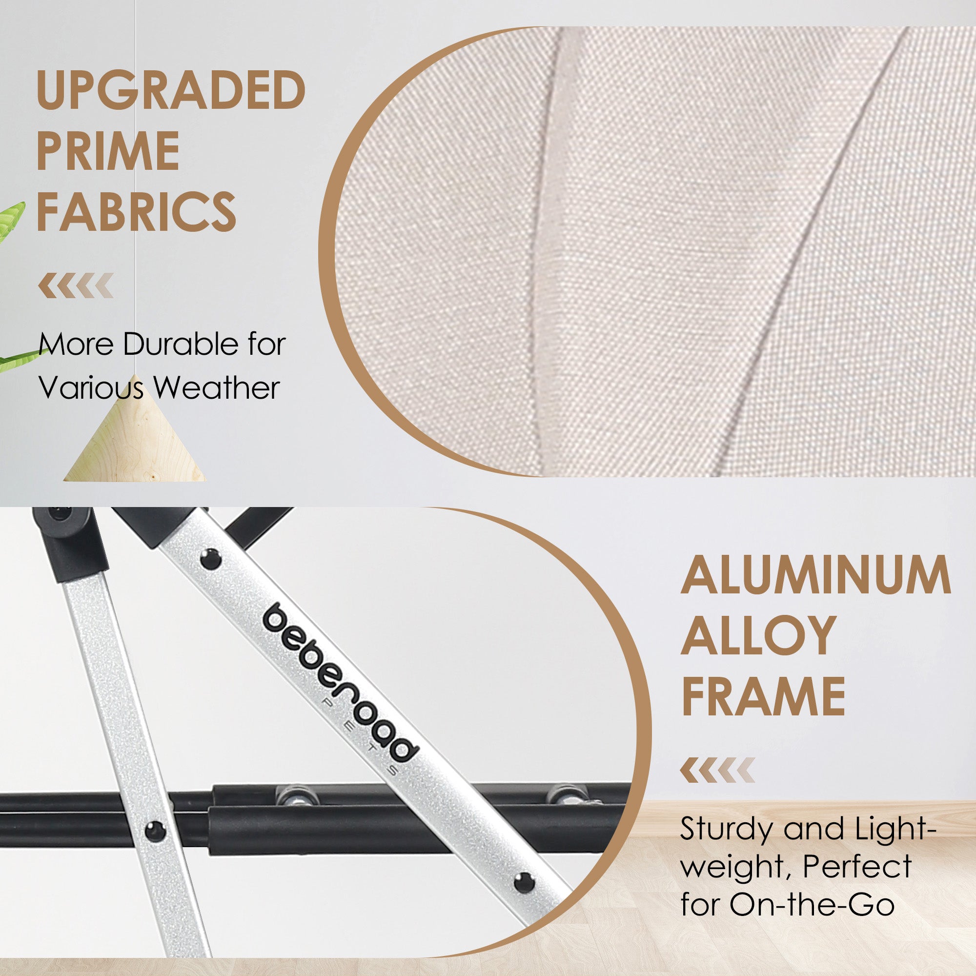 Beberoad T4 Pet Stroller | 4 Wheels Folding | for Small & Medium Pets