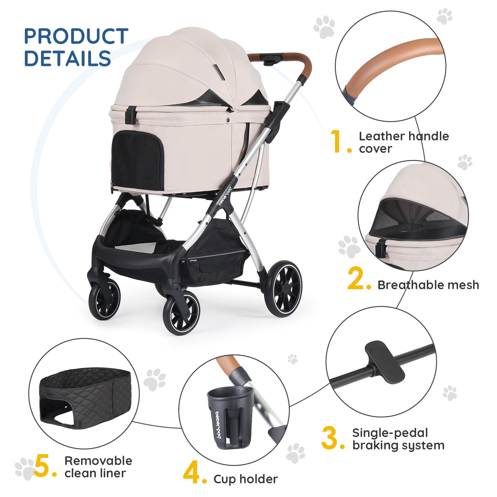 T5 Medium Pet Stroller