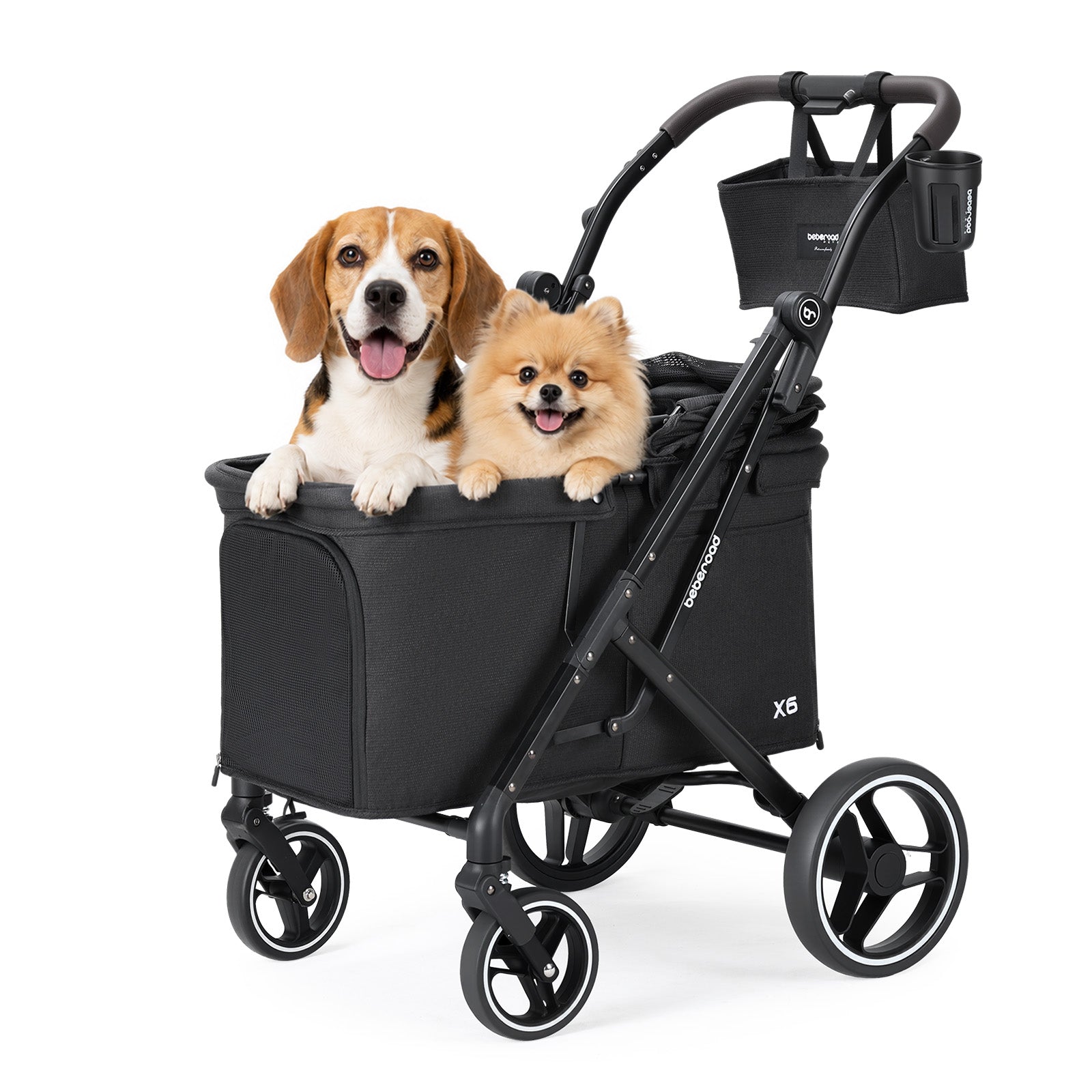 Beberoad X6 Luxury Pet Stroller – One-Second Fold & 180° Canopy