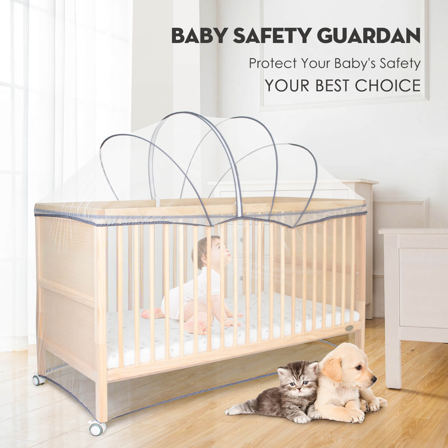 Mosquito net crib sales safety