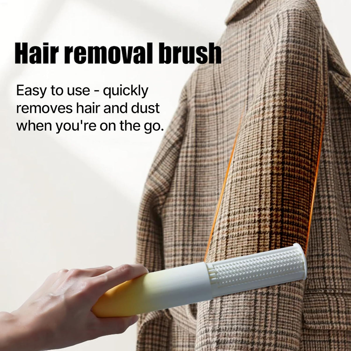 Portable reusable hair removal brush, quickly removes pet hair and dust from clothes