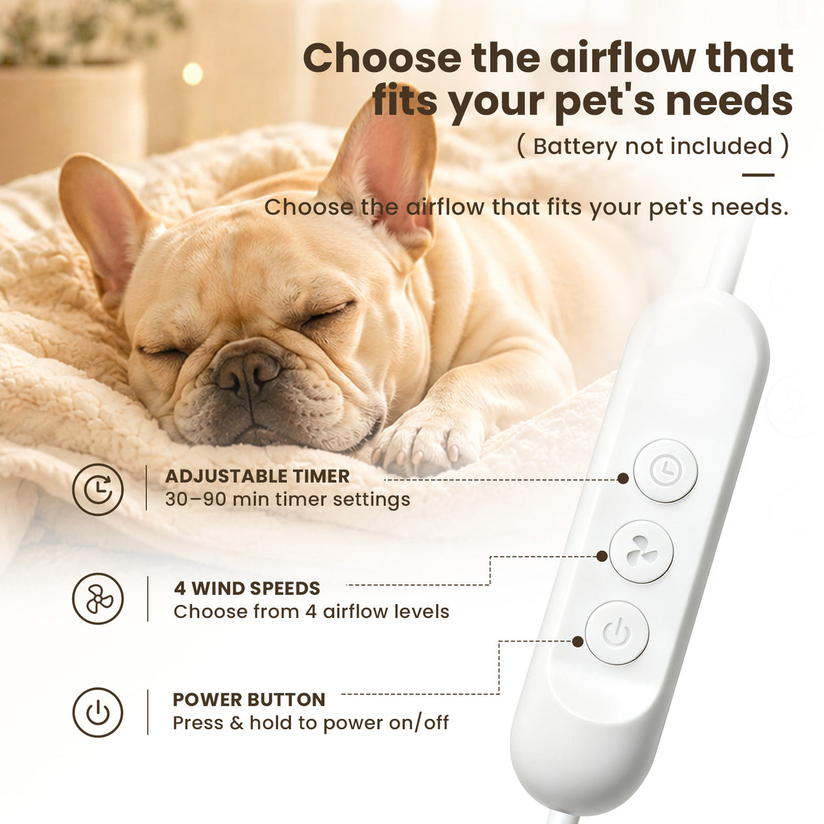 Beberoad Pet Stroller Cooling Pad with Detachable Fan