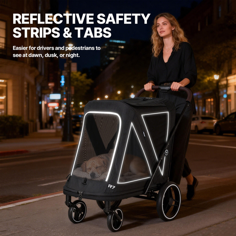 Beberoad R7 All-Terrain Dog Stroller – One-Second Fold, Shock-Absorbin