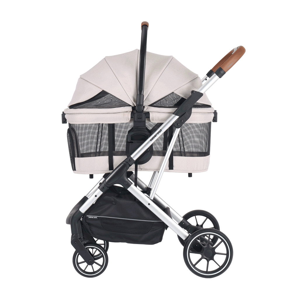 Beberoad T6 Luxury Pet Stroller | Detachable Carrier & One-Click ...
