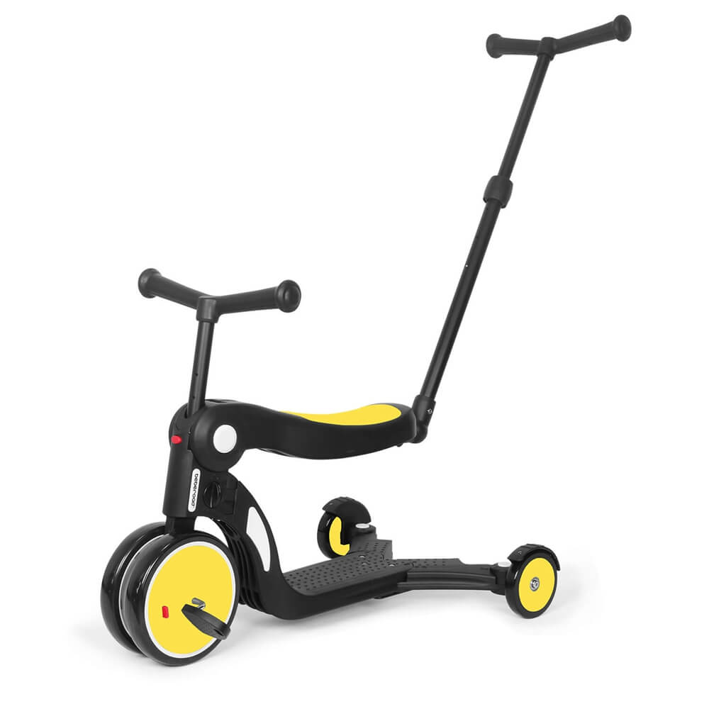 Beberoad 5-in-1 multi kids scooter with push bar-yellow